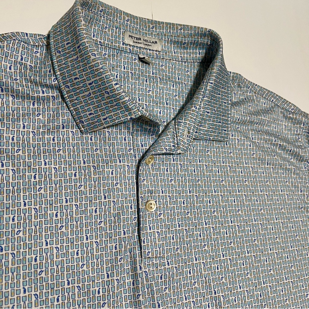 Mens XL Blue Beach Party All Over Print